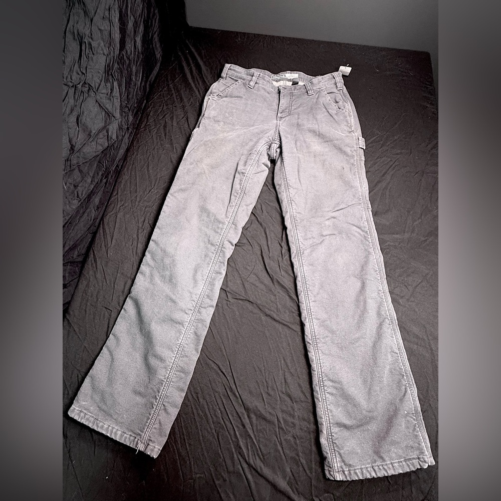 Carhartt Loose Fit Gray Insulated Men’s Pants Size 8